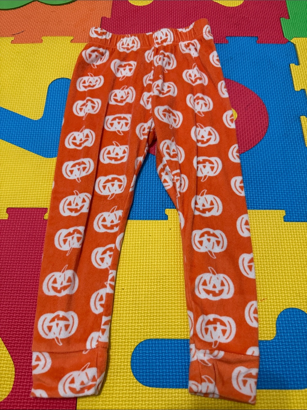 Cat & Jack Orange Pumpkin Print Pajama Bottoms